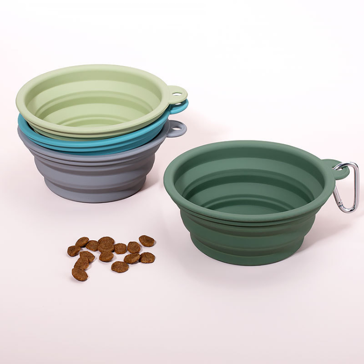 Silicone Foldable Pet Bowl 400/1000ml for Portable Travel Dog Water Food Bowl BPA Free Feeding