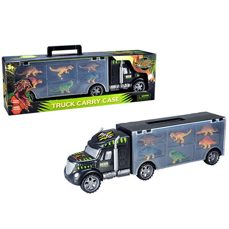 Dinosaur Transport Truck with 6 Realistic Dinosaur Figures