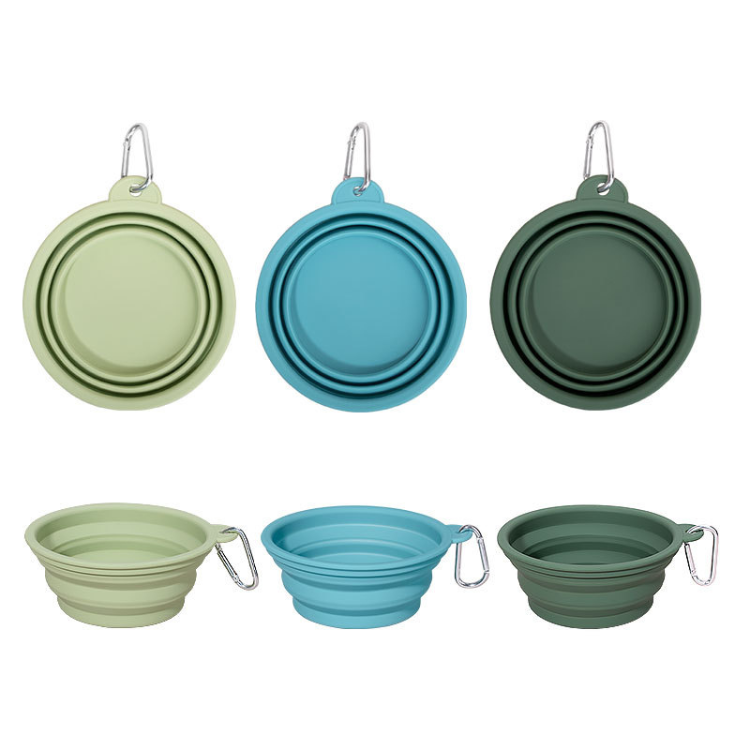 Silicone Foldable Pet Bowl 400/1000ml for Portable Travel Dog Water Food Bowl BPA Free Feeding