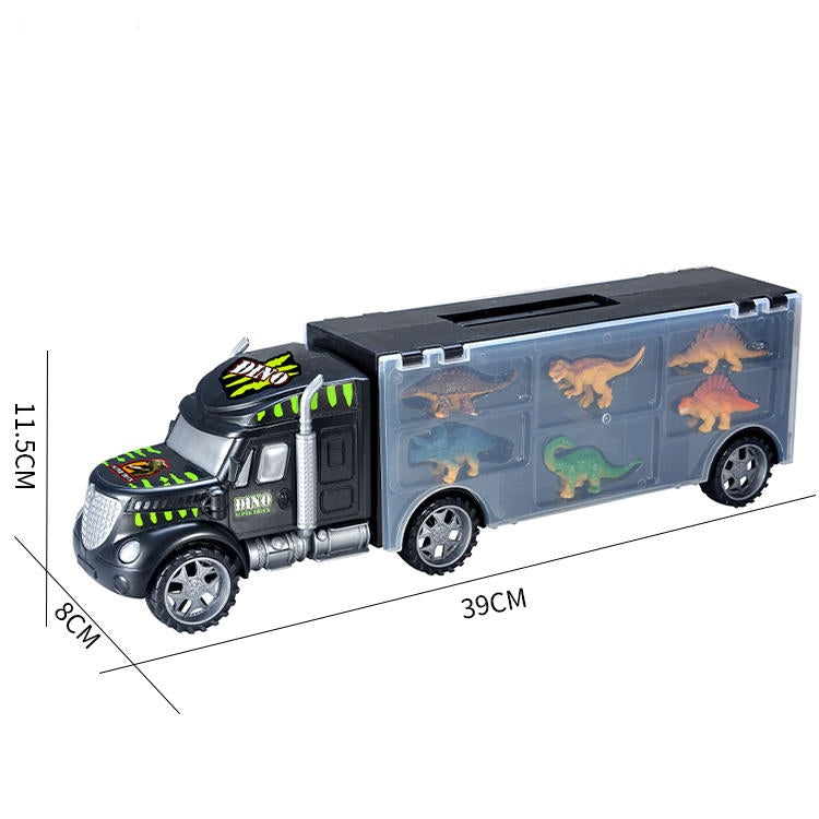 Dinosaur Transport Truck with 6 Realistic Dinosaur Figures