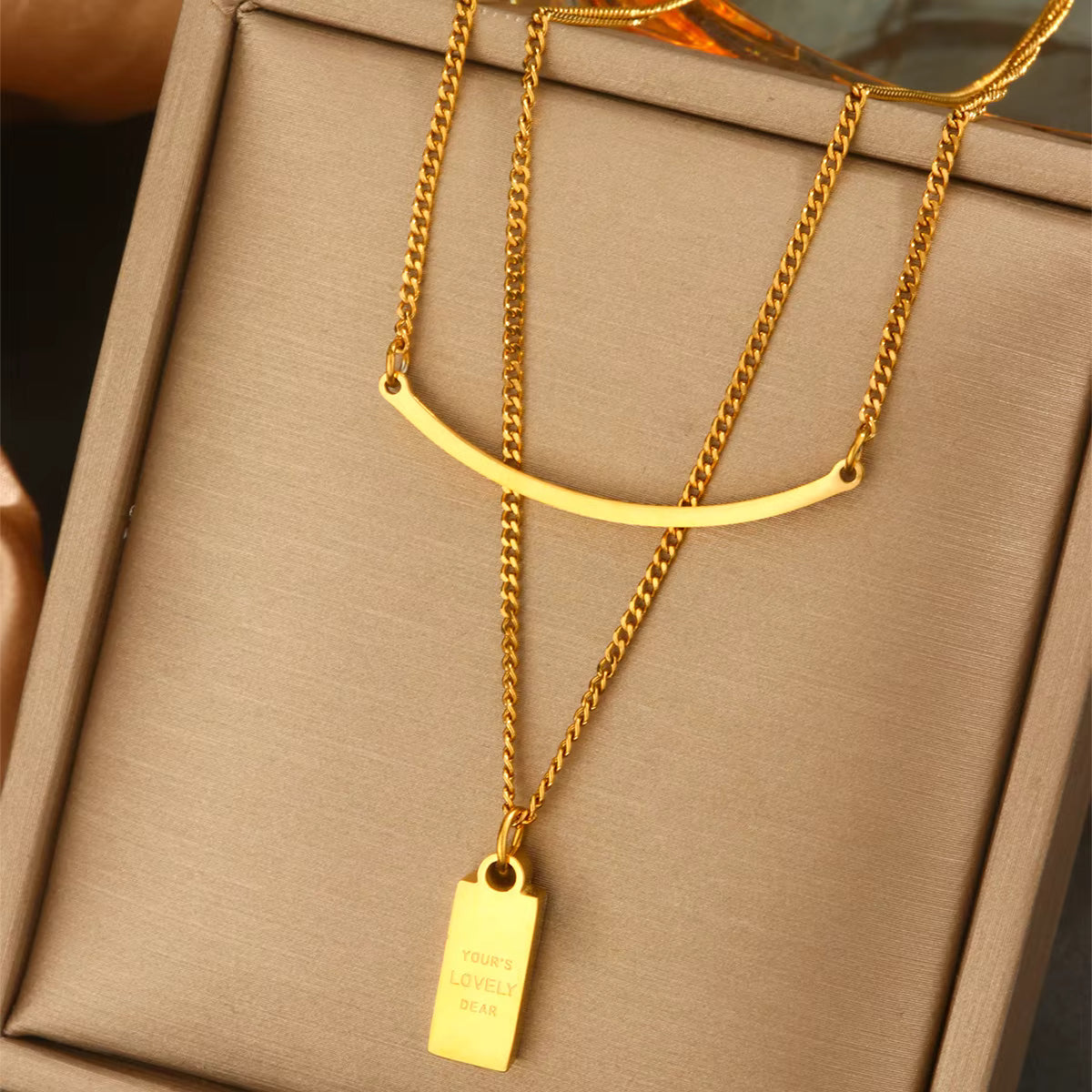 18K Gold Plated Stainless Steel Pendant Necklace – Heart, Clover, Butterfly, Bow & Letter Charms for Women