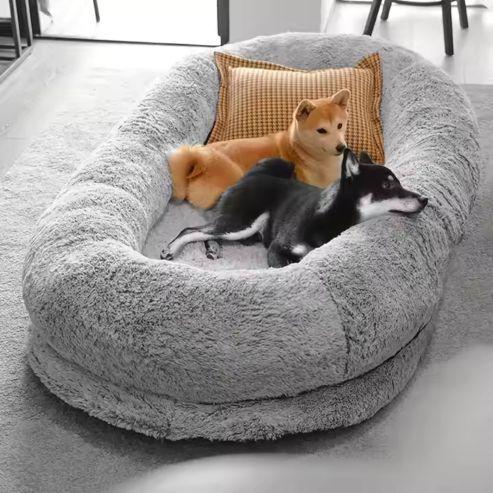 Luxury Large Plush Dog Bed – Soft Foam, Washable & Detachable Design