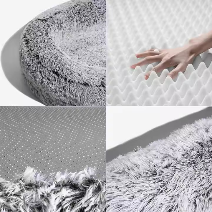 Luxury Large Plush Dog Bed – Soft Foam, Washable & Detachable Design