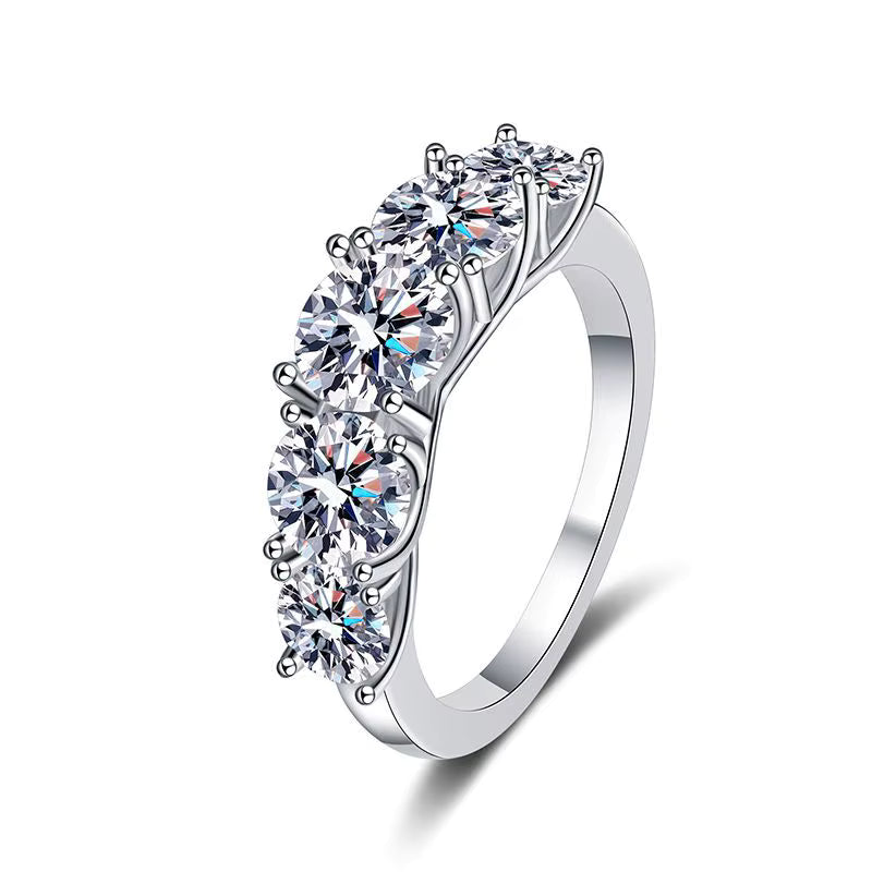 Eterna — 3.6ct Round Moissanite Solitaire Ring (925 Sterling Silver)