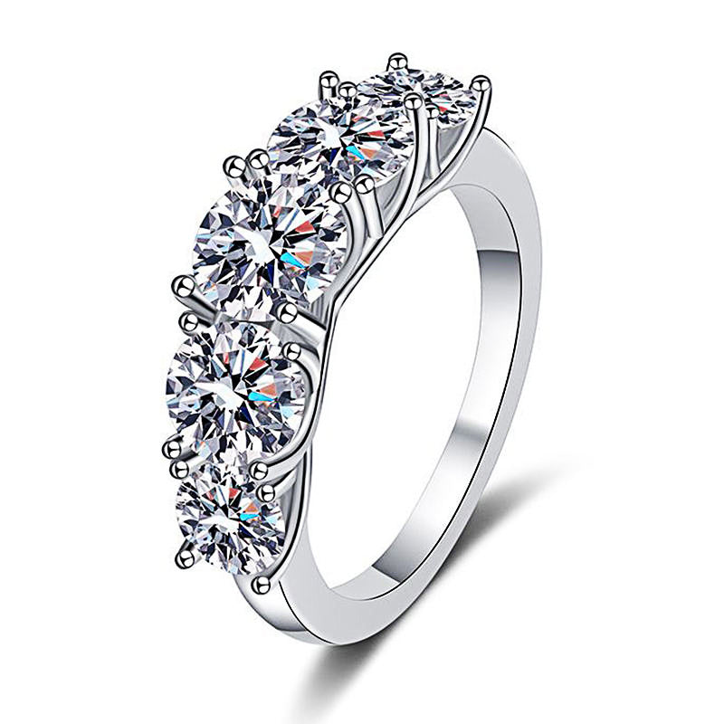 Eterna — 3.6ct Round Moissanite Solitaire Ring (925 Sterling Silver)