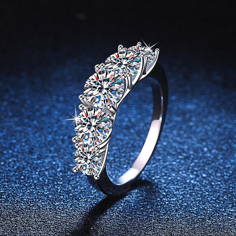 Eterna — 3.6ct Round Moissanite Solitaire Ring (925 Sterling Silver)