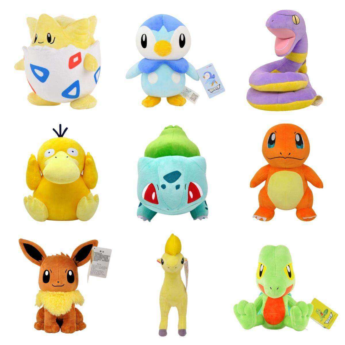 High-Quality 25–30cm Pokémon Plush Toys – Pikachu, Charmander, Bulbasaur, Squirtle & More (39 Designs)