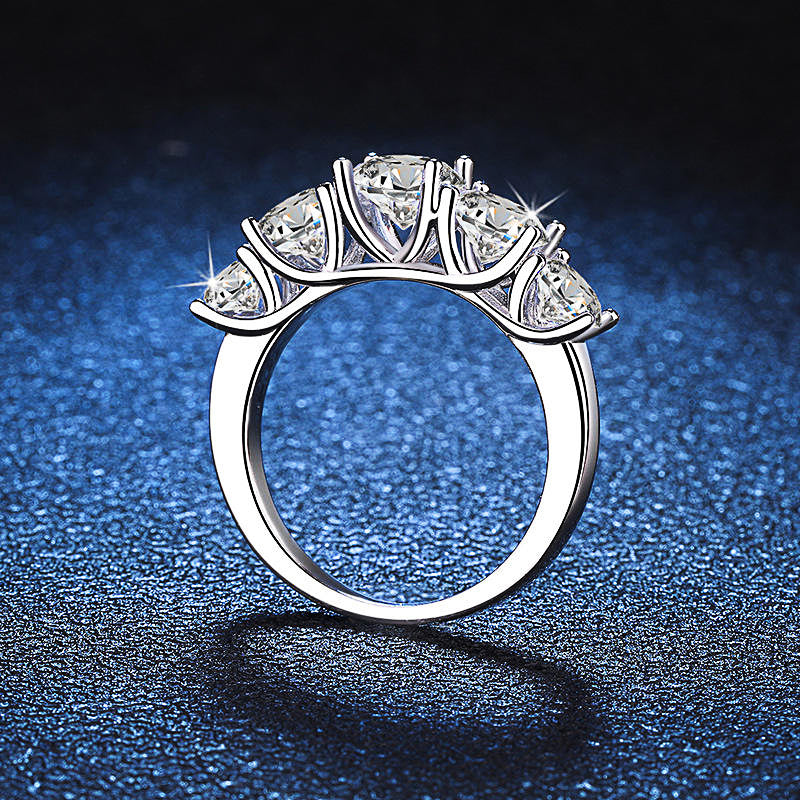 Eterna — 3.6ct Round Moissanite Solitaire Ring (925 Sterling Silver)