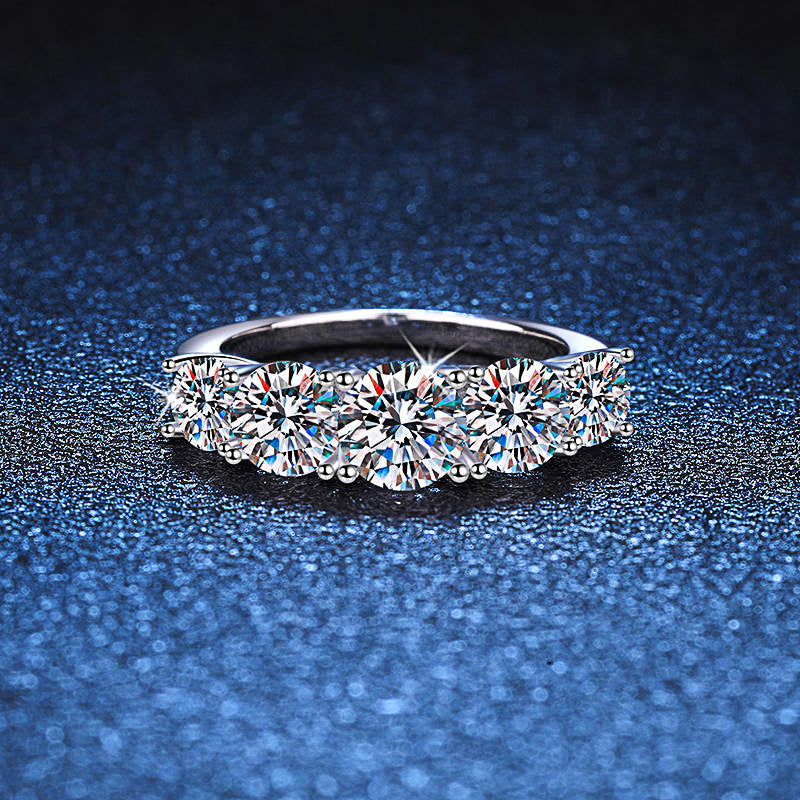 Eterna — 3.6ct Round Moissanite Solitaire Ring (925 Sterling Silver)