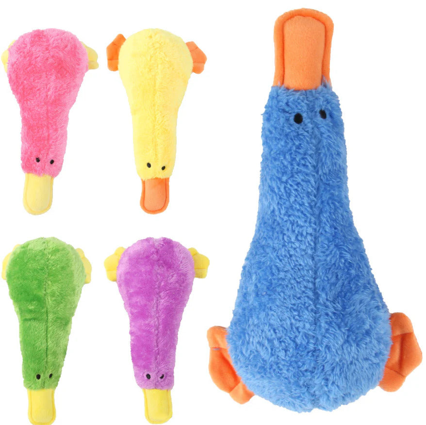 Pet Supplies Crinkle Dog Toy Cute Duck No Stuffing Duck Soft Squeaker Premium Chew Toys for Small Medium Large Dogs