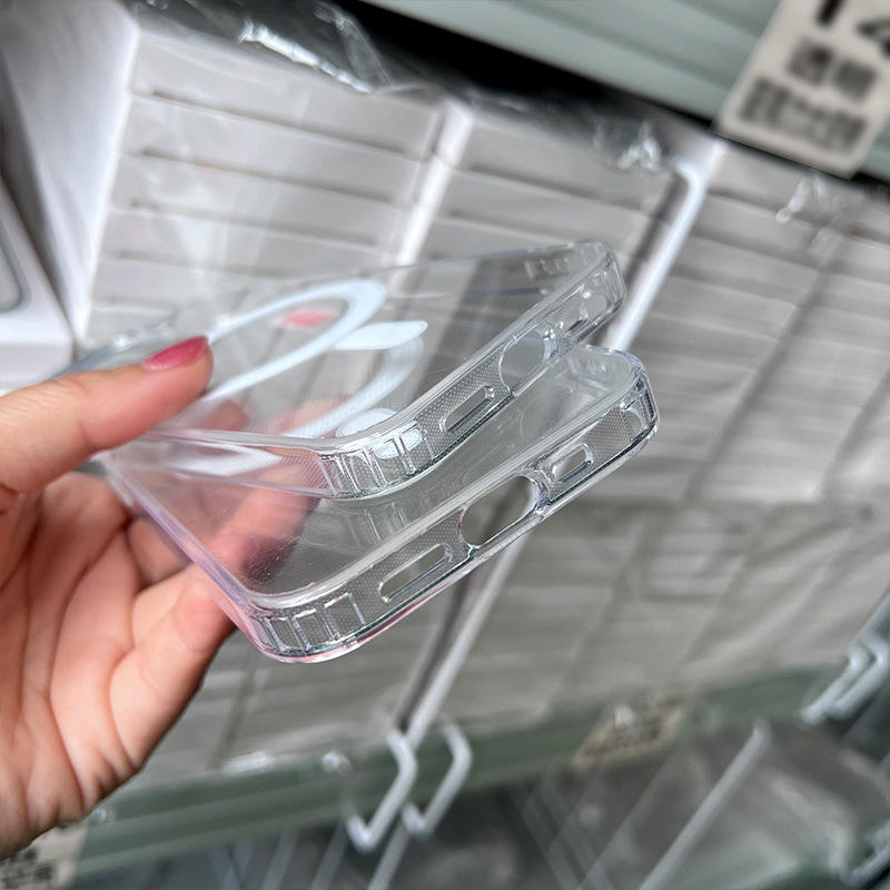 Transparent Acrylic Phone Case With Box for iPhone 17, 17 Pro, 16E – Clear Magnetic Case for iPhone 16, 15, 14, Pro Max Back Cover