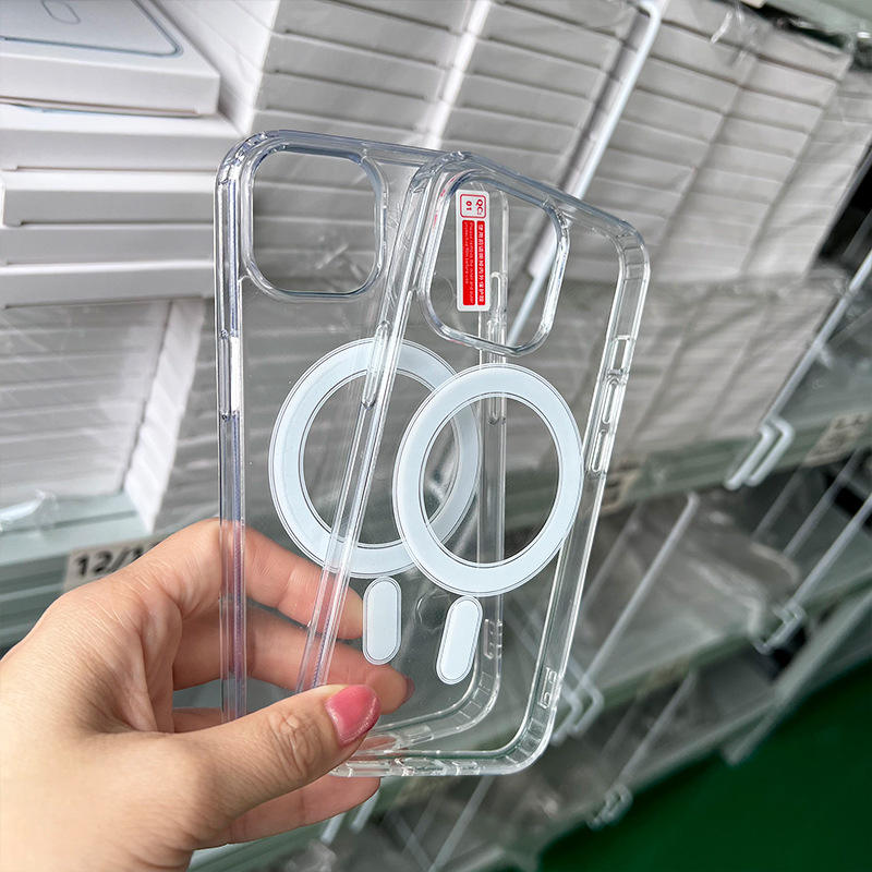 Transparent Acrylic Phone Case With Box for iPhone 17, 17 Pro, 16E – Clear Magnetic Case for iPhone 16, 15, 14, Pro Max Back Cover