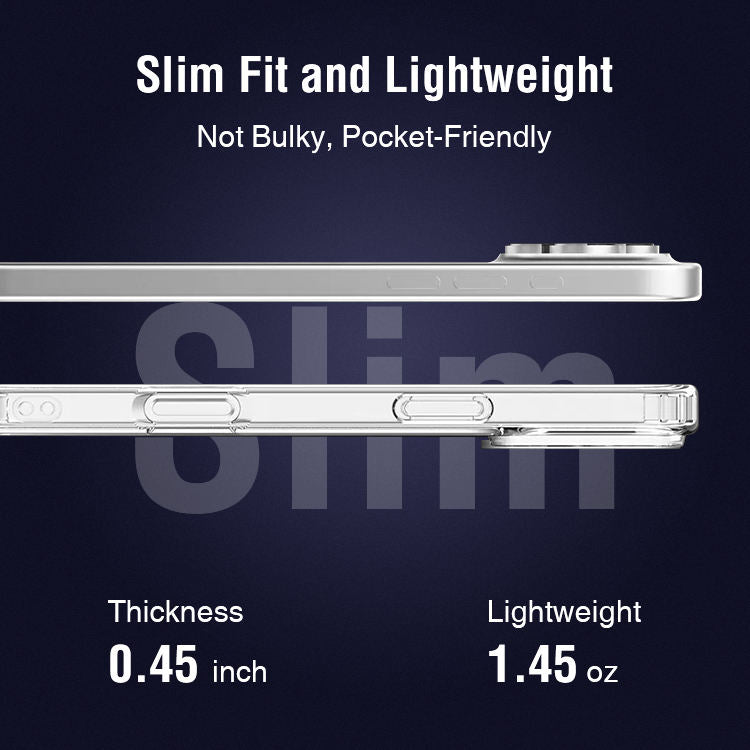 For Iphone 16 Tpu Back Cover Clear Transparent Magnetic Cases Shockproof Iphone 16 Pro Max Phone Case