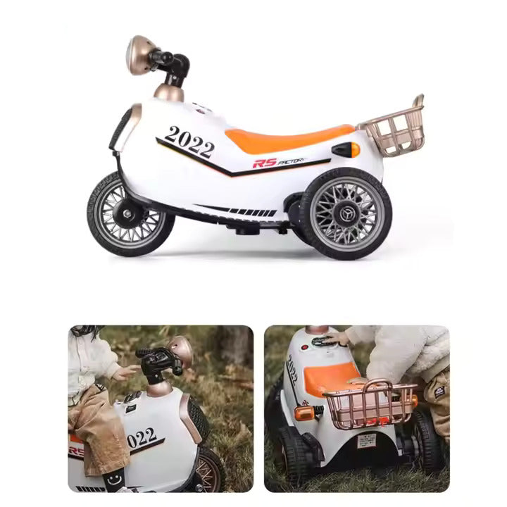 Chengji Kid Toy Tricycle Electric Bike Retro Multifunctional Baby Rechargeable Electric Motorcycle for Children