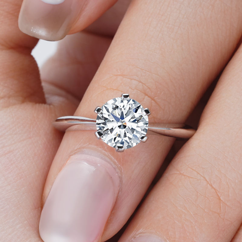 Custom Moissanite Engagement Rings – 0.5CT to 3CT 925 Sterling Silver Gold-Plated Jewelry