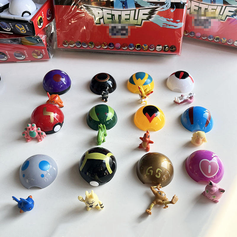 12-Piece Mini Pokémon Action Figure Set – 5cm Pocket Monsters with Poké Balls & Capsule Toys