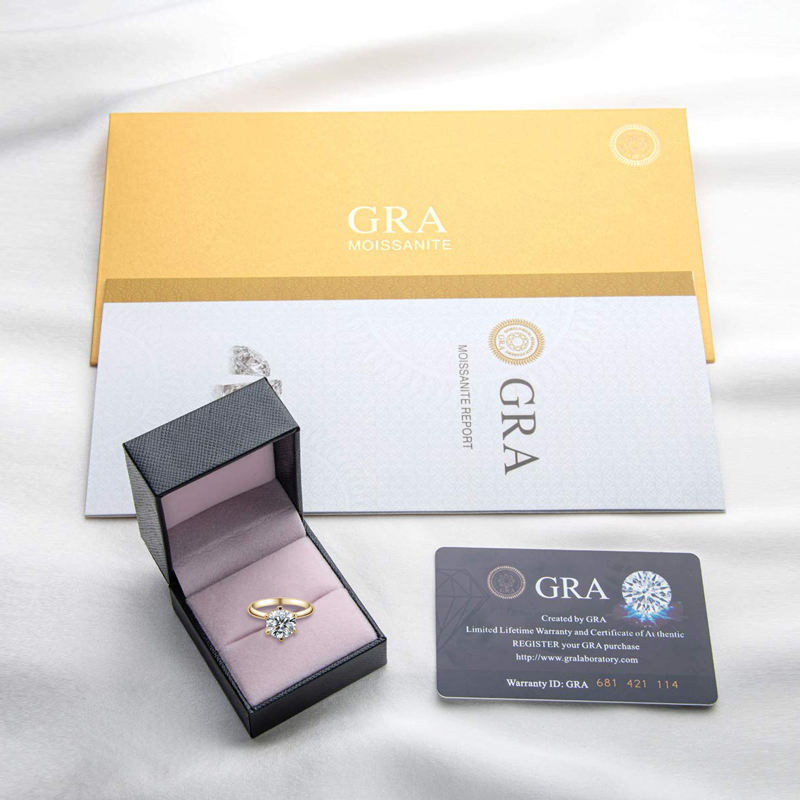 Custom Moissanite Engagement Rings – 0.5CT to 3CT 925 Sterling Silver Gold-Plated Jewelry