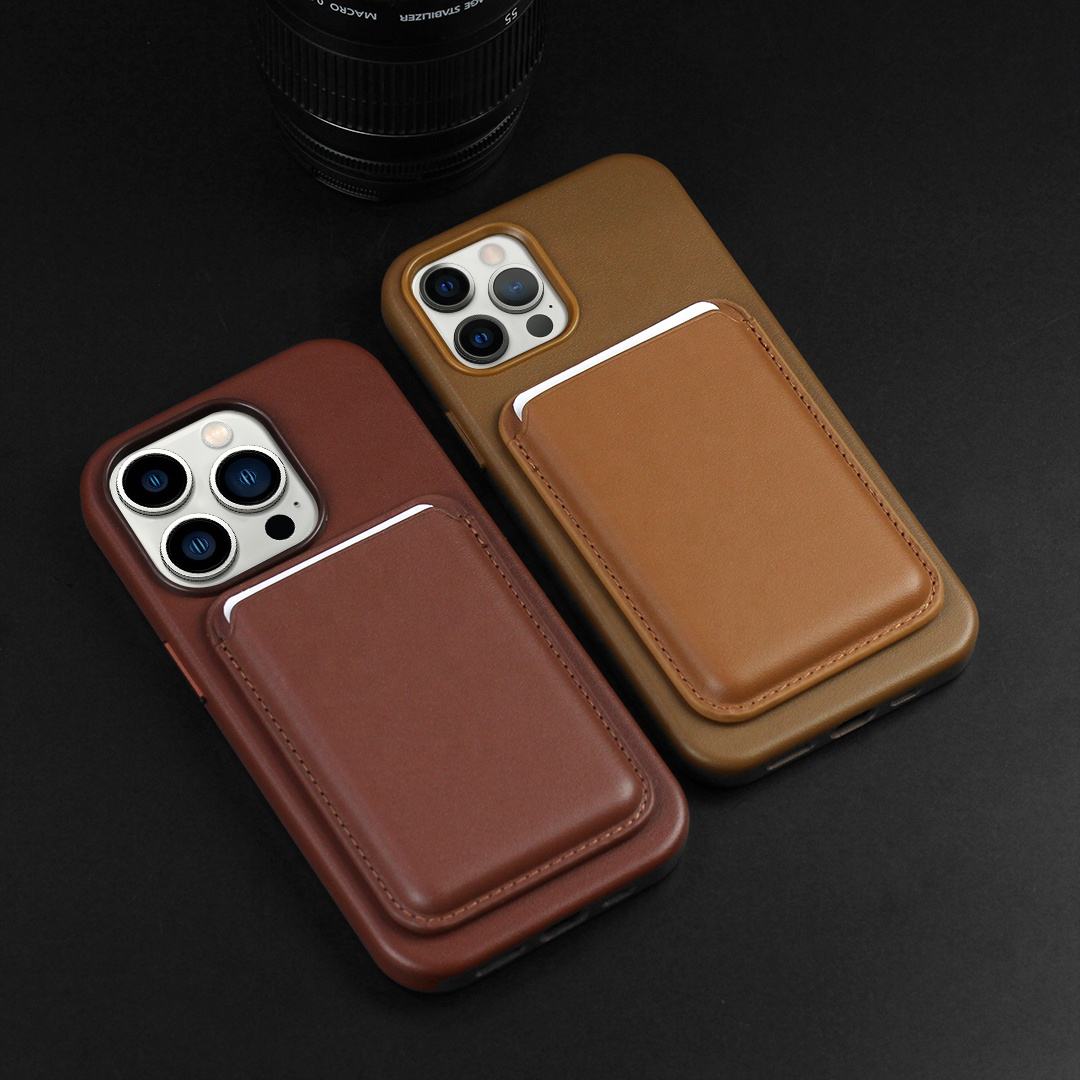 Official Leather Cell Phone Cover for Iphone 15 14 13 Pro Cases With Magnetic Wallet Leather Casing Magnet Phone Case