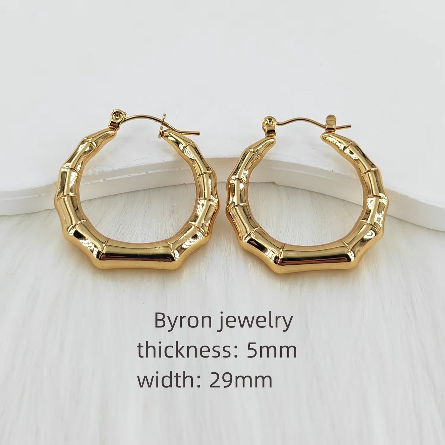Stainless Steel Fashion Earrings – Big Gold Hoop & Hypoallergenic Studs for Women