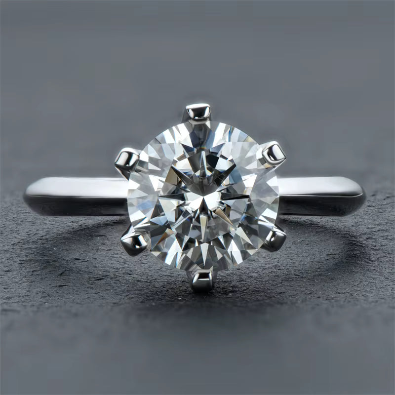 Custom Moissanite Engagement Rings – 0.5CT to 3CT 925 Sterling Silver Gold-Plated Jewelry