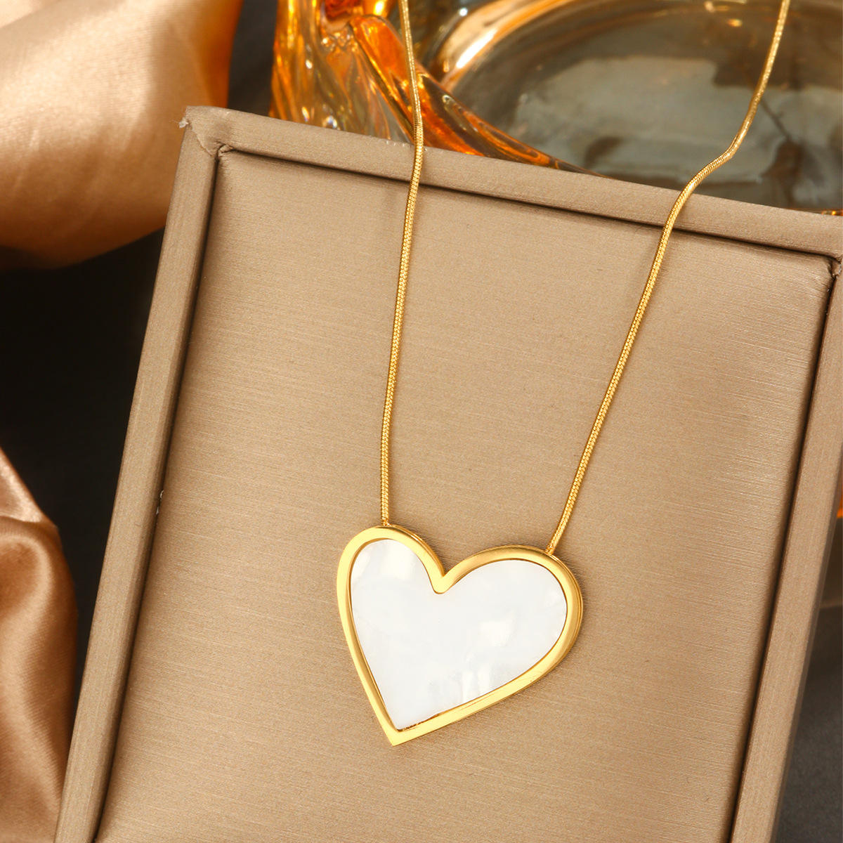 18K Gold Plated Stainless Steel Pendant Necklace – Heart, Clover, Butterfly, Bow & Letter Charms for Women