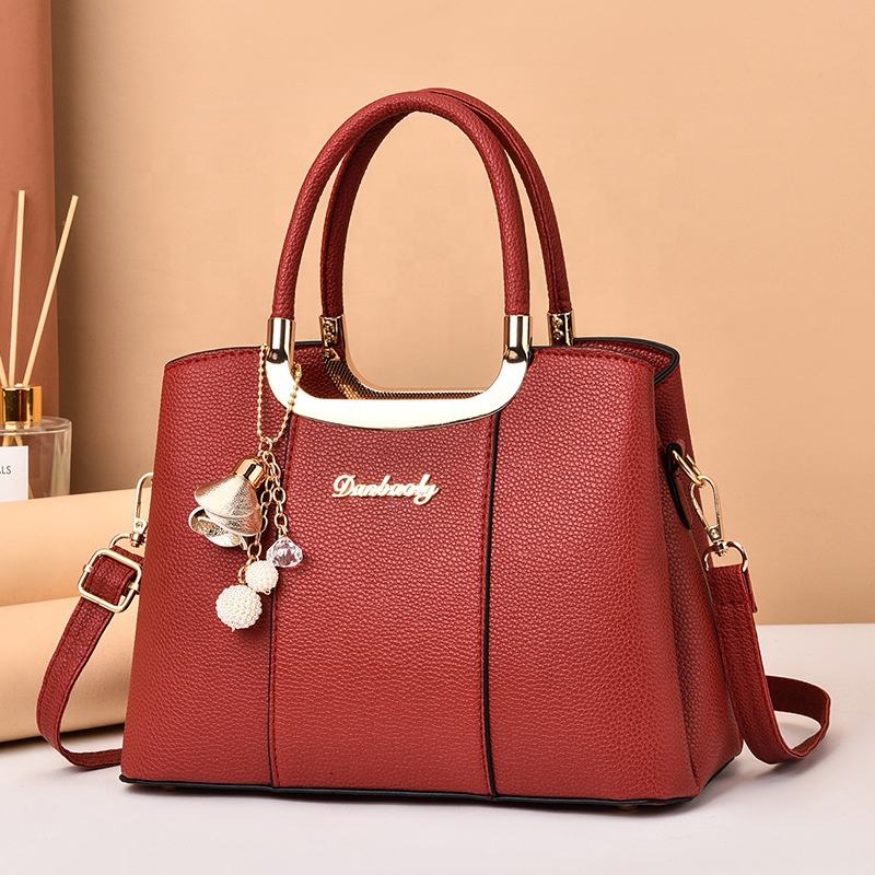 High-Quality PU Leather Large Capacity Ladies Tote Bag