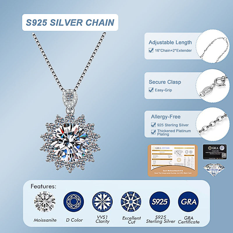 Stella — VVS Moissanite Solitaire Pendant Necklace