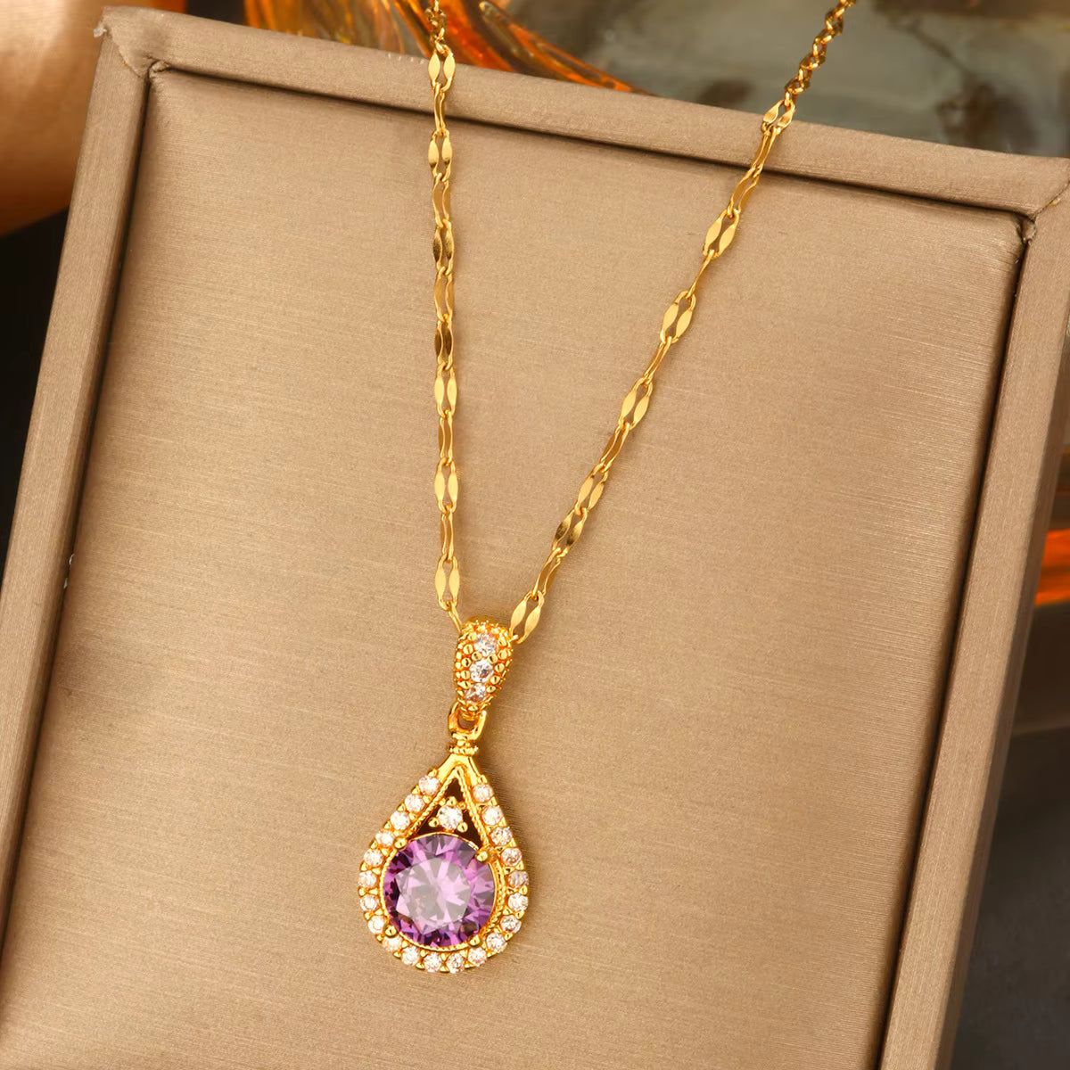 18K Gold Plated Stainless Steel Pendant Necklace – Heart, Clover, Butterfly, Bow & Letter Charms for Women