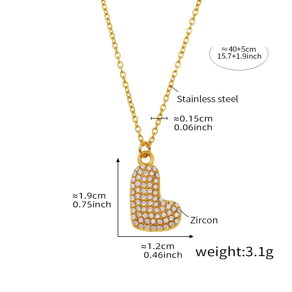 18K Gold Plated Mini Zircon Alphabet Pendant Necklace – A–Z Initial Necklace for Women