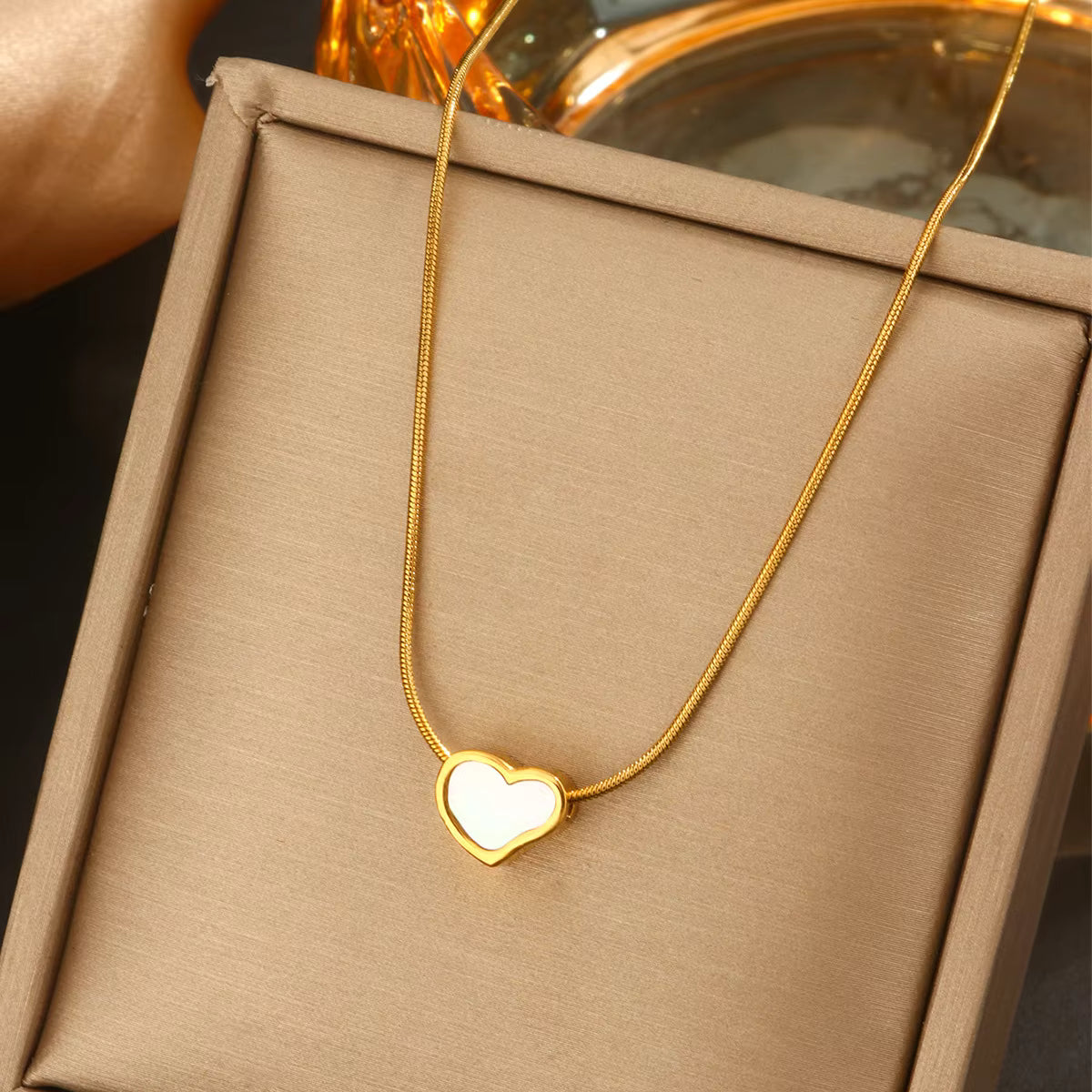 18K Gold Plated Stainless Steel Pendant Necklace – Heart, Clover, Butterfly, Bow & Letter Charms for Women