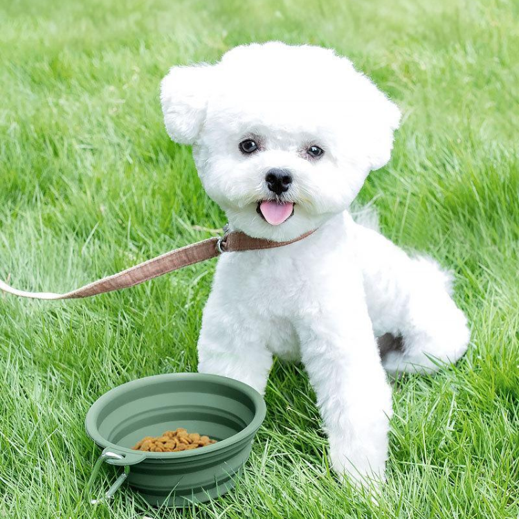 Silicone Foldable Pet Bowl 400/1000ml for Portable Travel Dog Water Food Bowl BPA Free Feeding