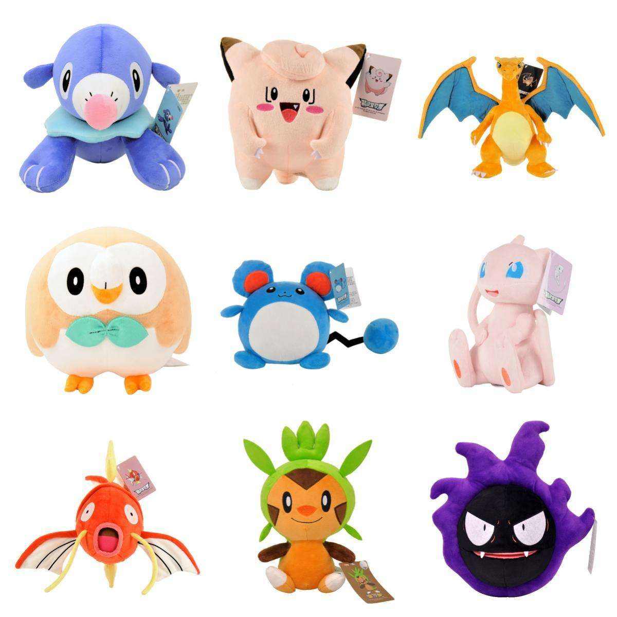 High-Quality 25–30cm Pokémon Plush Toys – Pikachu, Charmander, Bulbasaur, Squirtle & More (39 Designs)