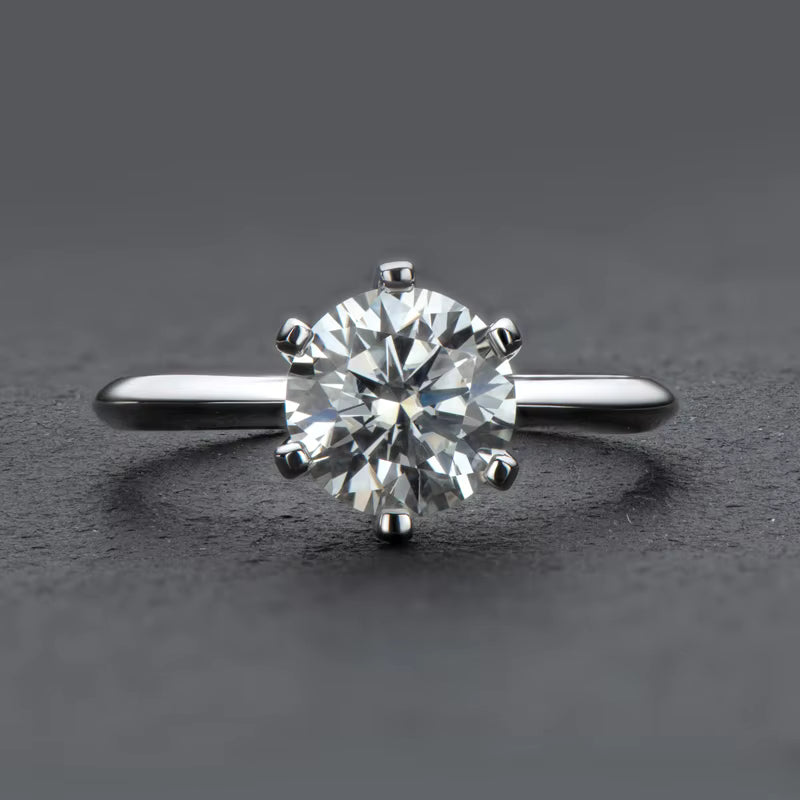 Custom Moissanite Engagement Rings – 0.5CT to 3CT 925 Sterling Silver Gold-Plated Jewelry
