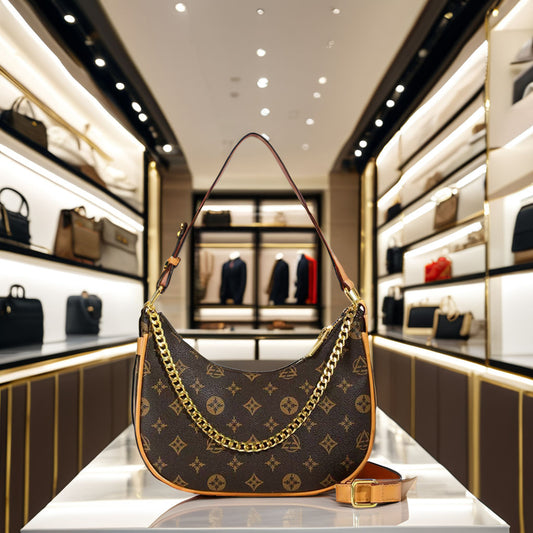 2024 New Fashionable Luxury Design Printed Chain Handbag PU Leather Women's Daily Versatile Shoulder Bag Crossbody Bag