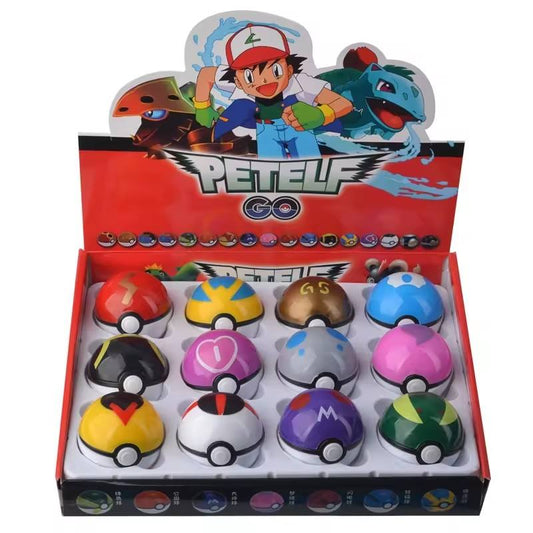 12-Piece Mini Pokémon Action Figure Set – 5cm Pocket Monsters with Poké Balls & Capsule Toys