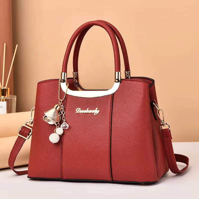 High-Quality PU Leather Large Capacity Ladies Tote Bag