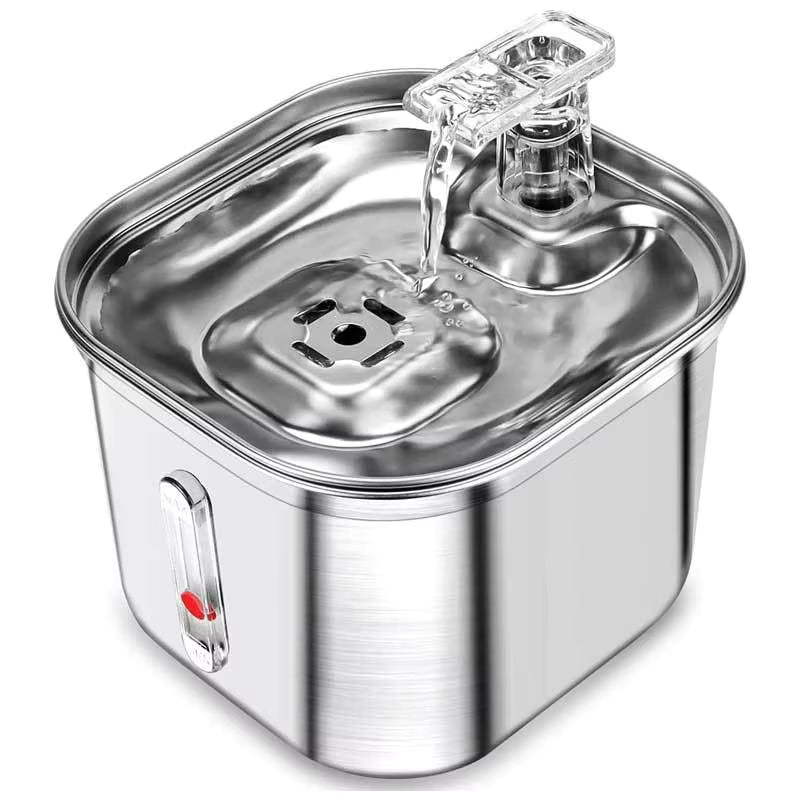 Automatic Stainless Steel Pet Water Dispenser – Safe & Removable Bowl for Cats, Dogs, and Small Animals