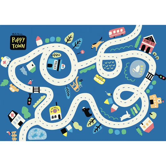 City Life Great for Playing with Cars and Toys Floor Mats Flannel Baby Play Mat Kids Carpet Playmat Rug