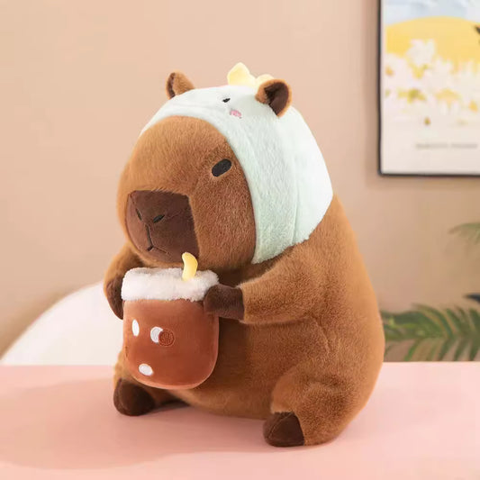 Boba Milk Tea Capybara Plush Doll – Soft Stuffed Animal Toy for Kids